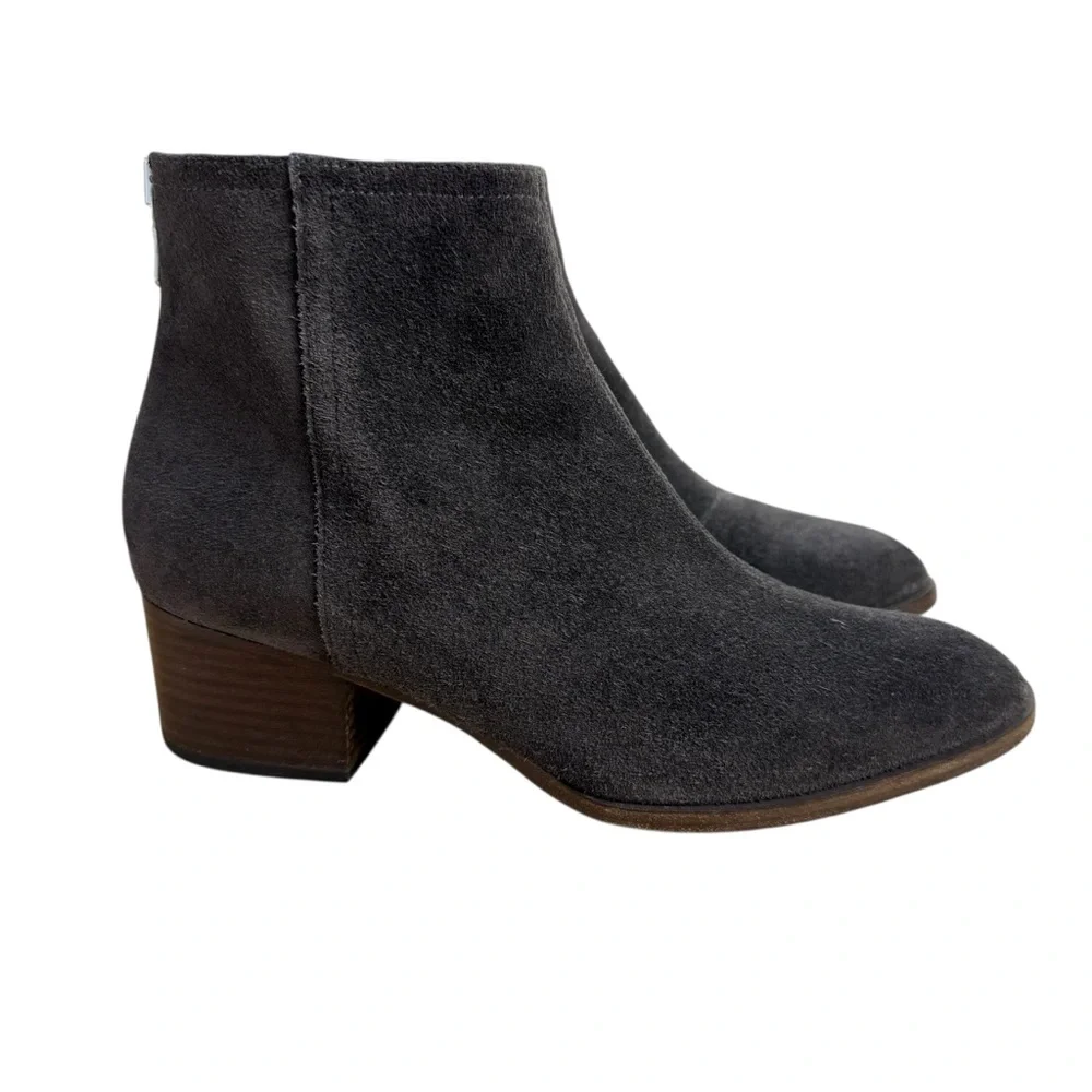 Rag & Bone Wesley Grey Suede Ankle Boots Booties Sz 36.5 6.5US